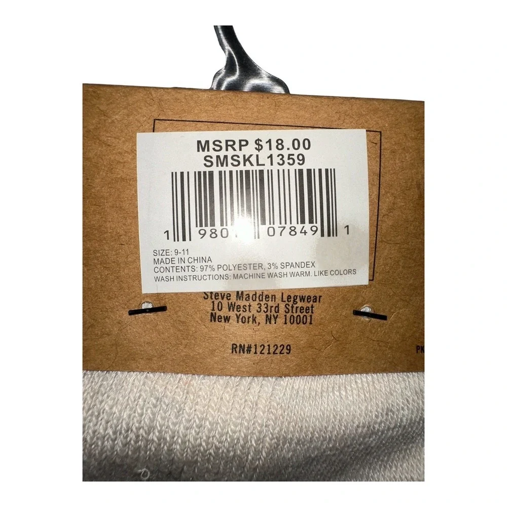 Steve Madden 3 Pack Ruffle Anklet Socks, Womens Size 5-10